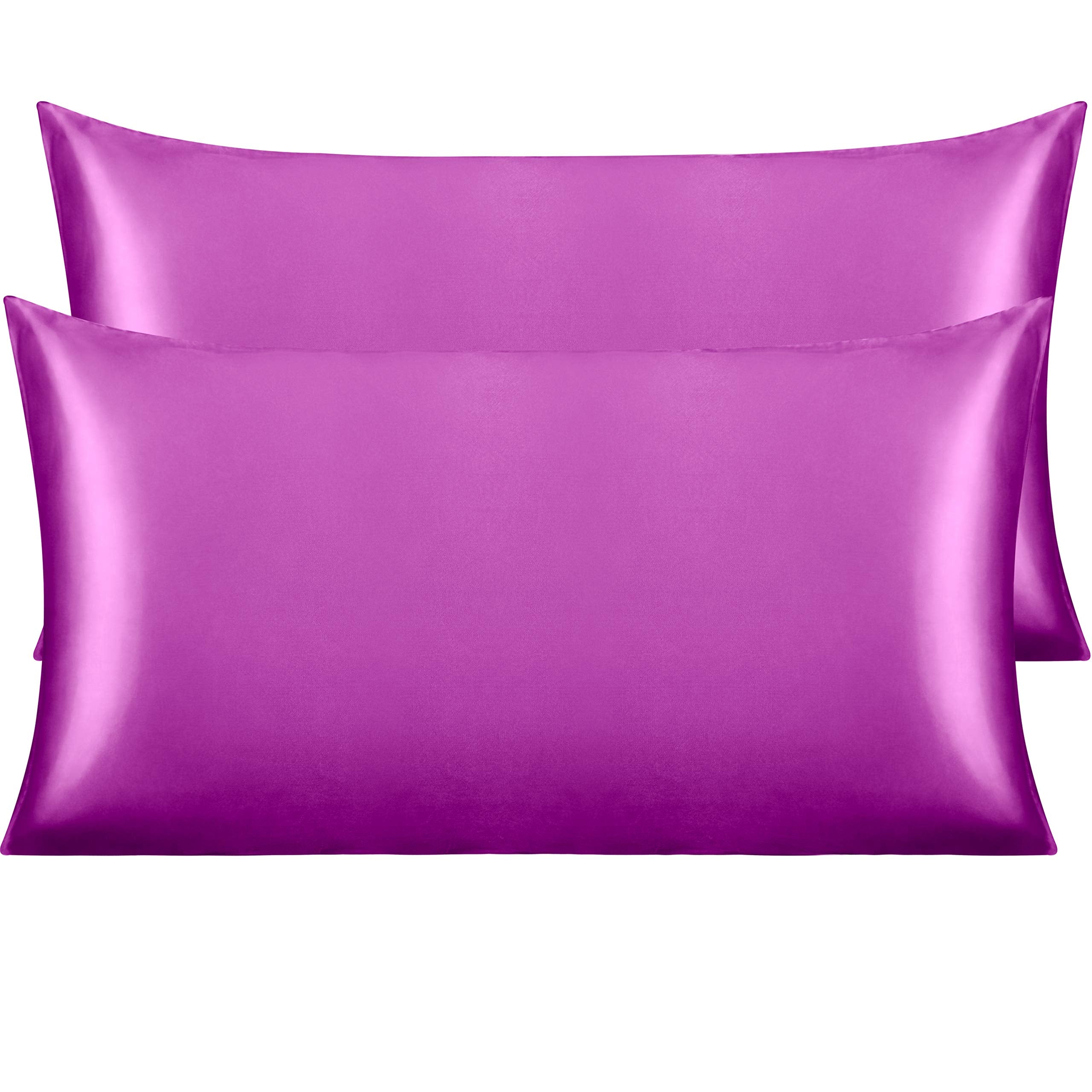 Ntbay 2 Pack Satin King Pillowcases For Hair And Skin, Luxurious And Silky Pillow Cases With Envelope Closure, 20X40 Inches, Pur